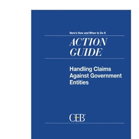 Handling Claims Against Government Entities
