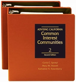 Advising California Common Interest Communities