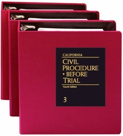 California Civil Procedure Before Trial